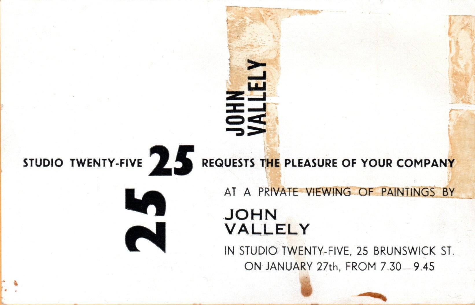 Exhibition Invite 1964